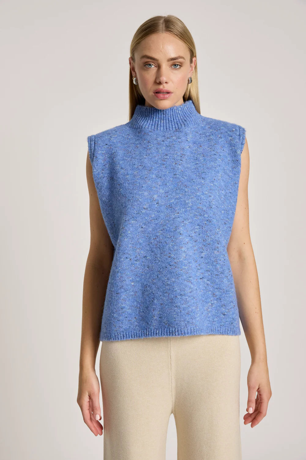 Eb & Ive Zarda Knit Vest Lake