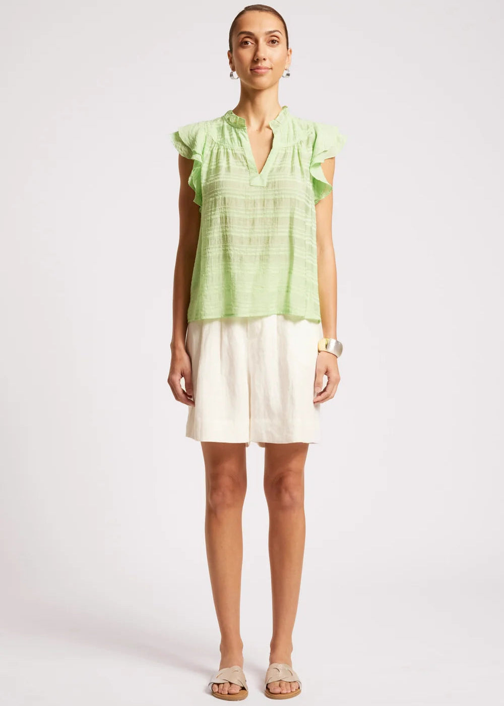 Eb & Ive Sovana Frill Tank Mint
