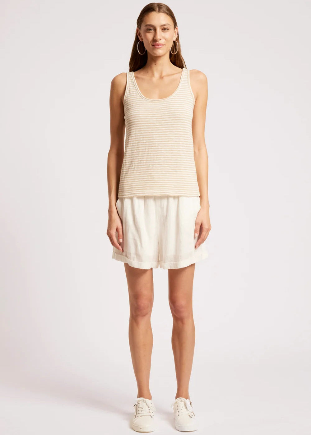 Eb & Ive Casa Tank Dune/White