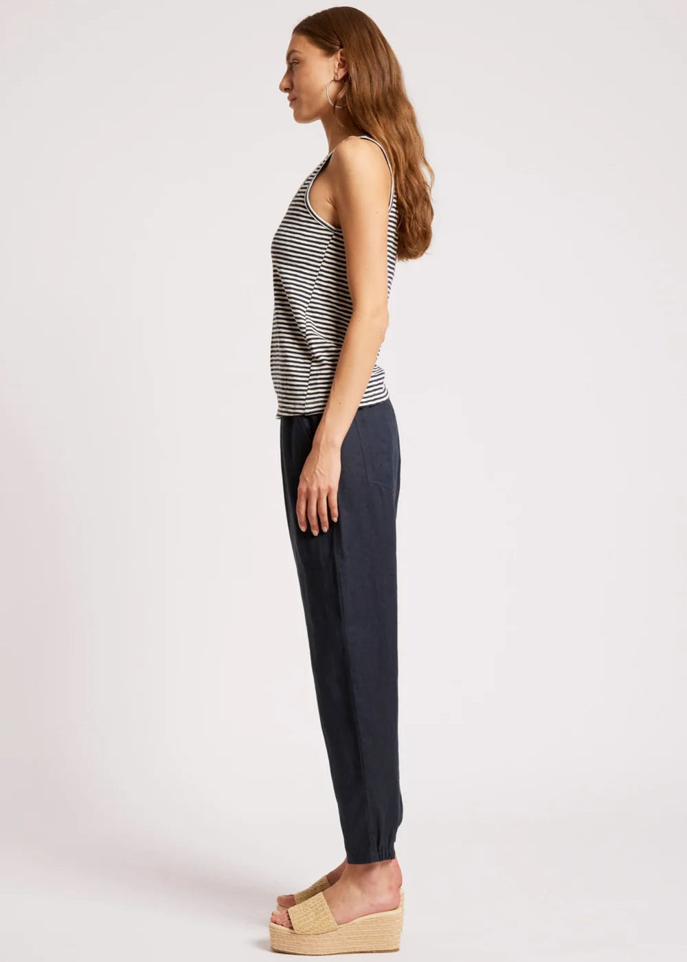 Eb & Ive Casa Tank Navy/White
