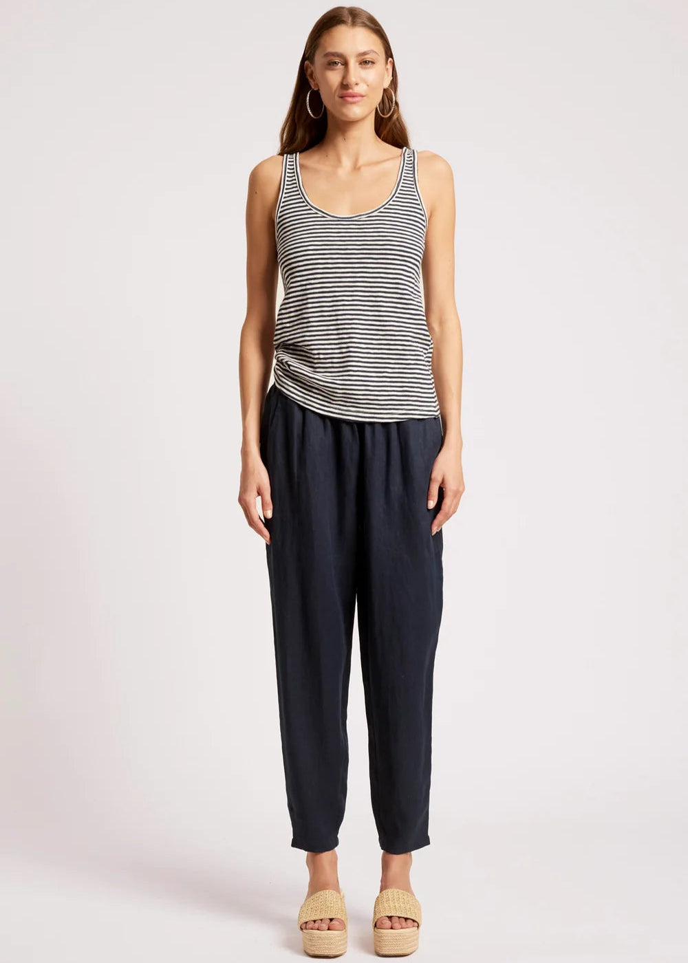 Eb & Ive Casa Tank Navy/White