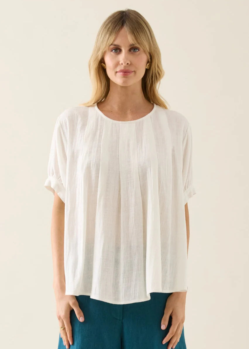 IOM Ingrid Pleat Top Lotus