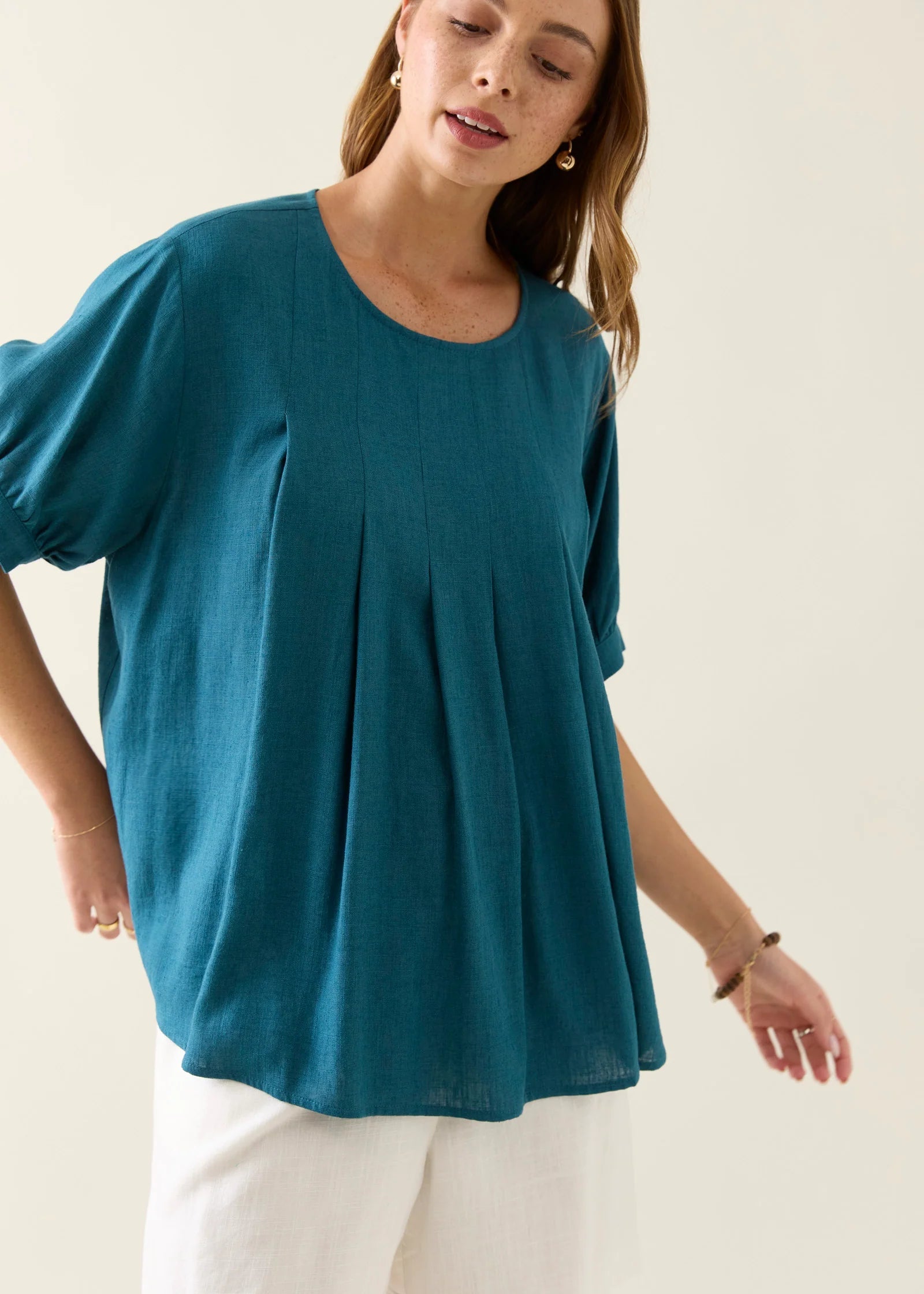 IOM Ingrid Pleat Top Baltic