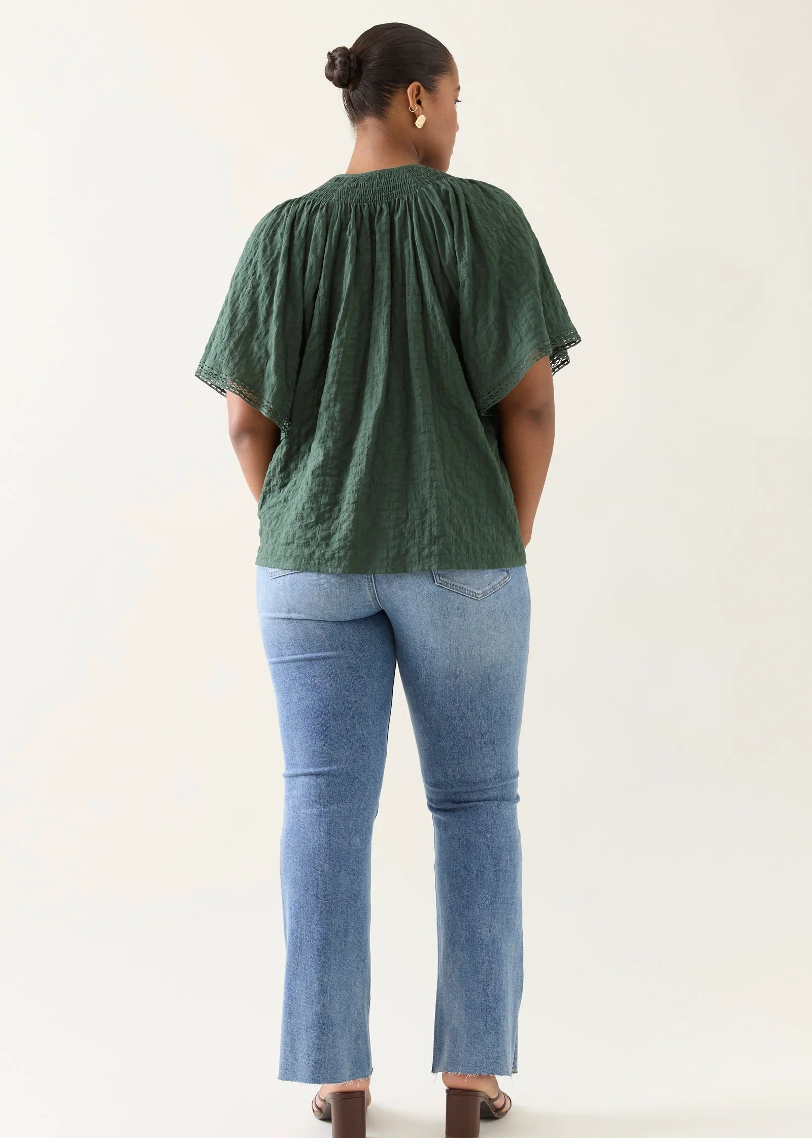 IOM Esther Shirred Top Myrtle