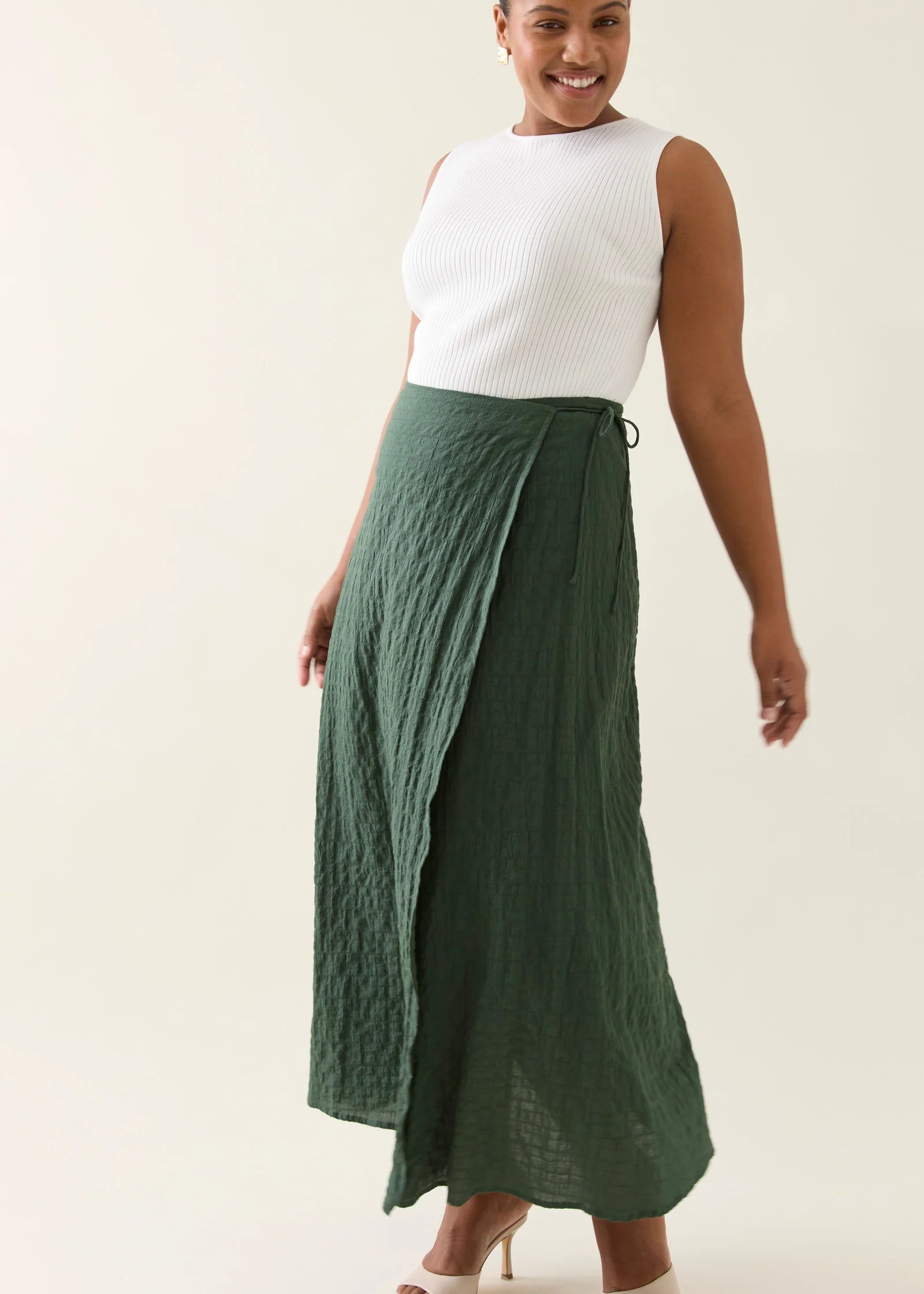 IOM Esther Wrap Skirt Myrtle