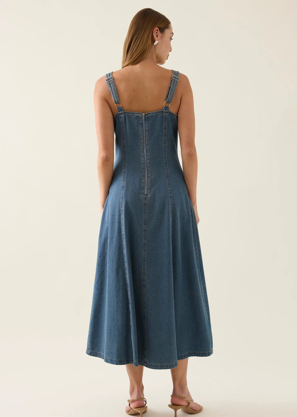 IOM Sofie Denim Tank Dress Drift