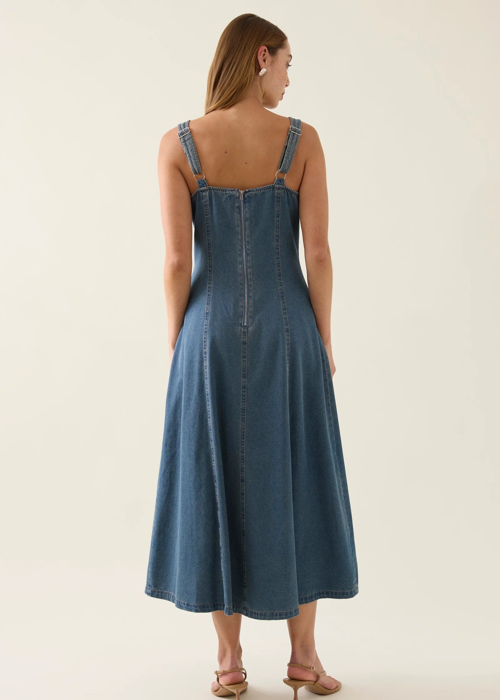 IOM Sofie Denim Tank Dress Drift