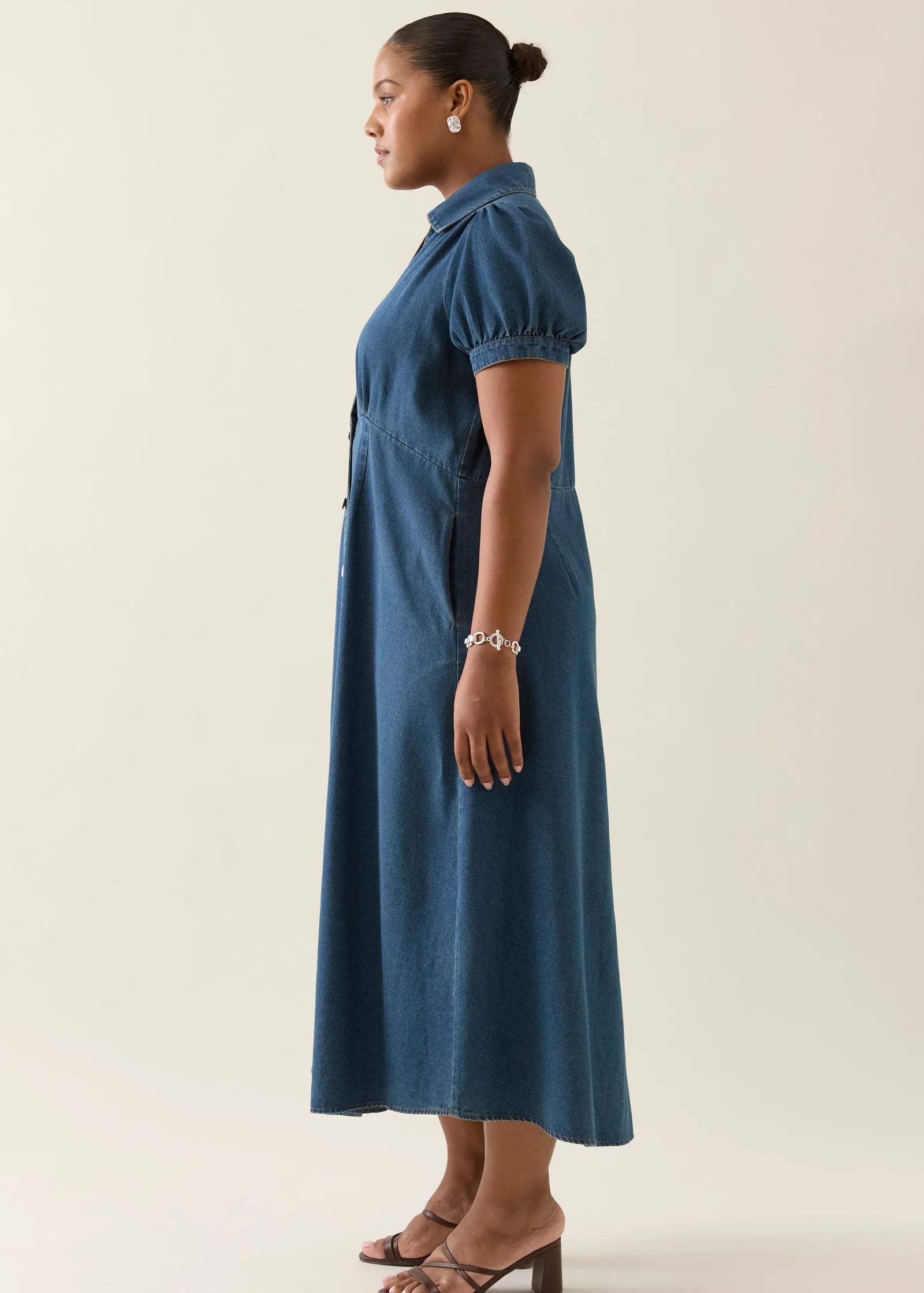 IOM Sofie Denim Maxi Dress Drift