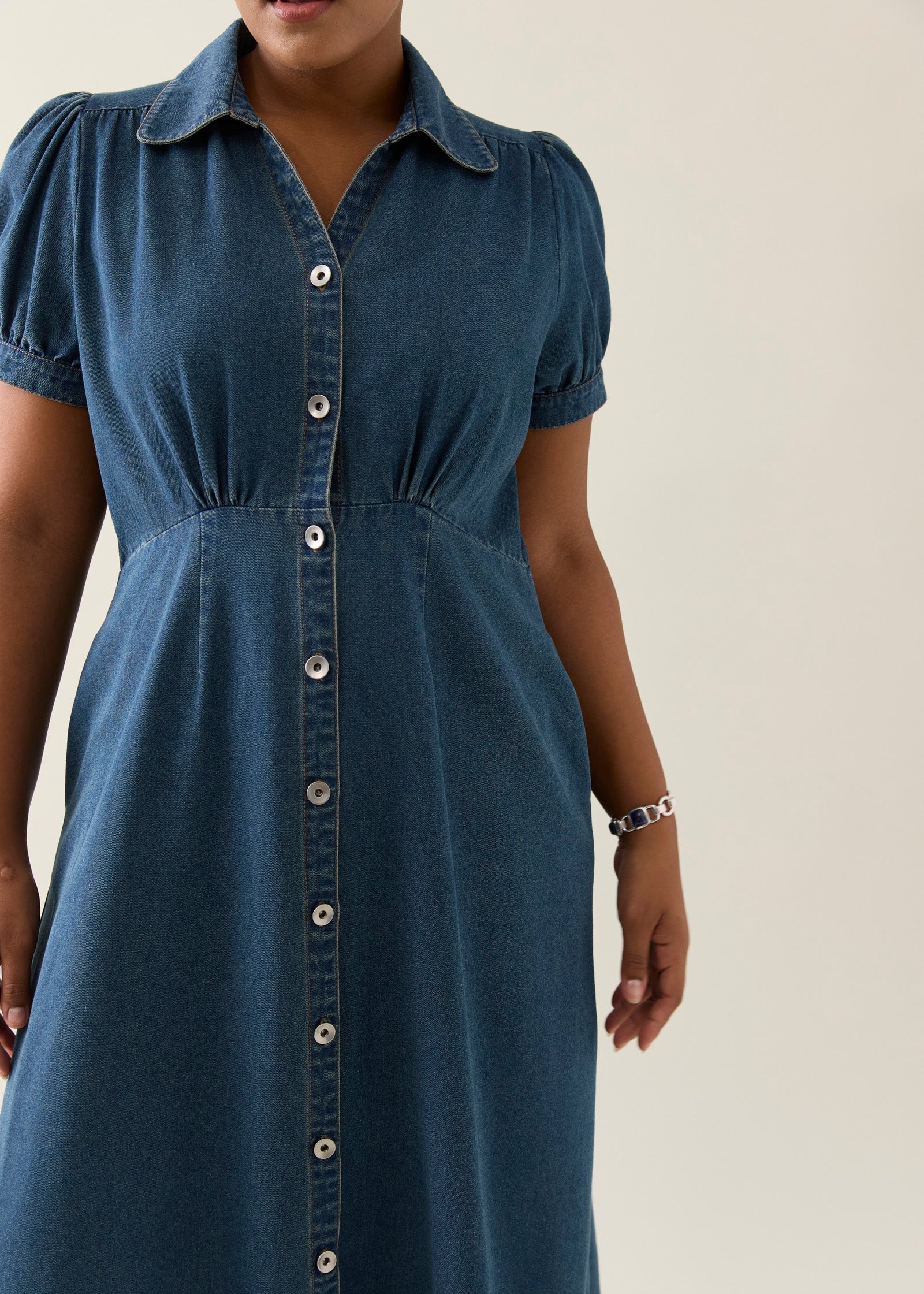 IOM Sofie Denim Maxi Dress Drift