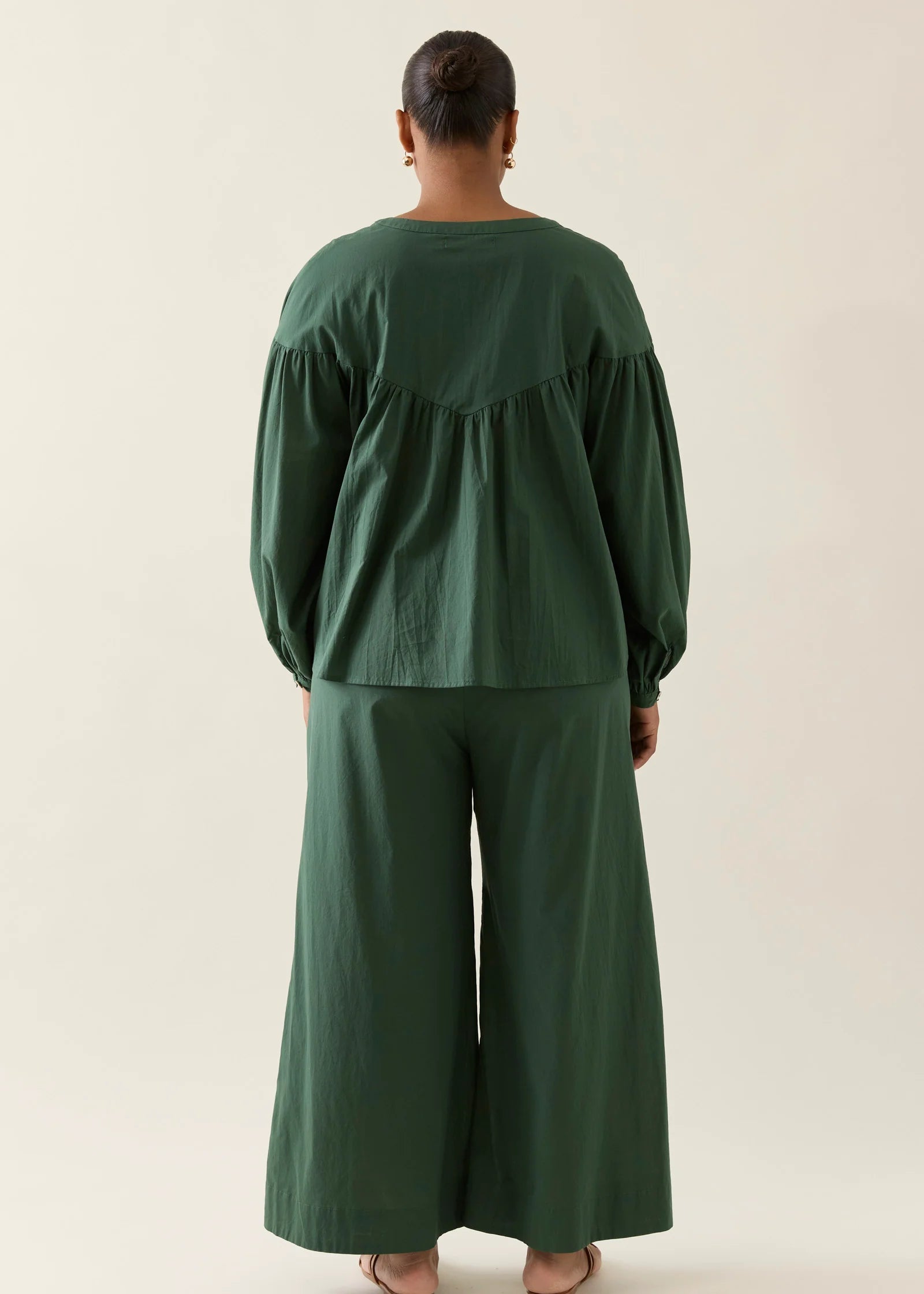 IOM Aurora Button Blouse Myrtle