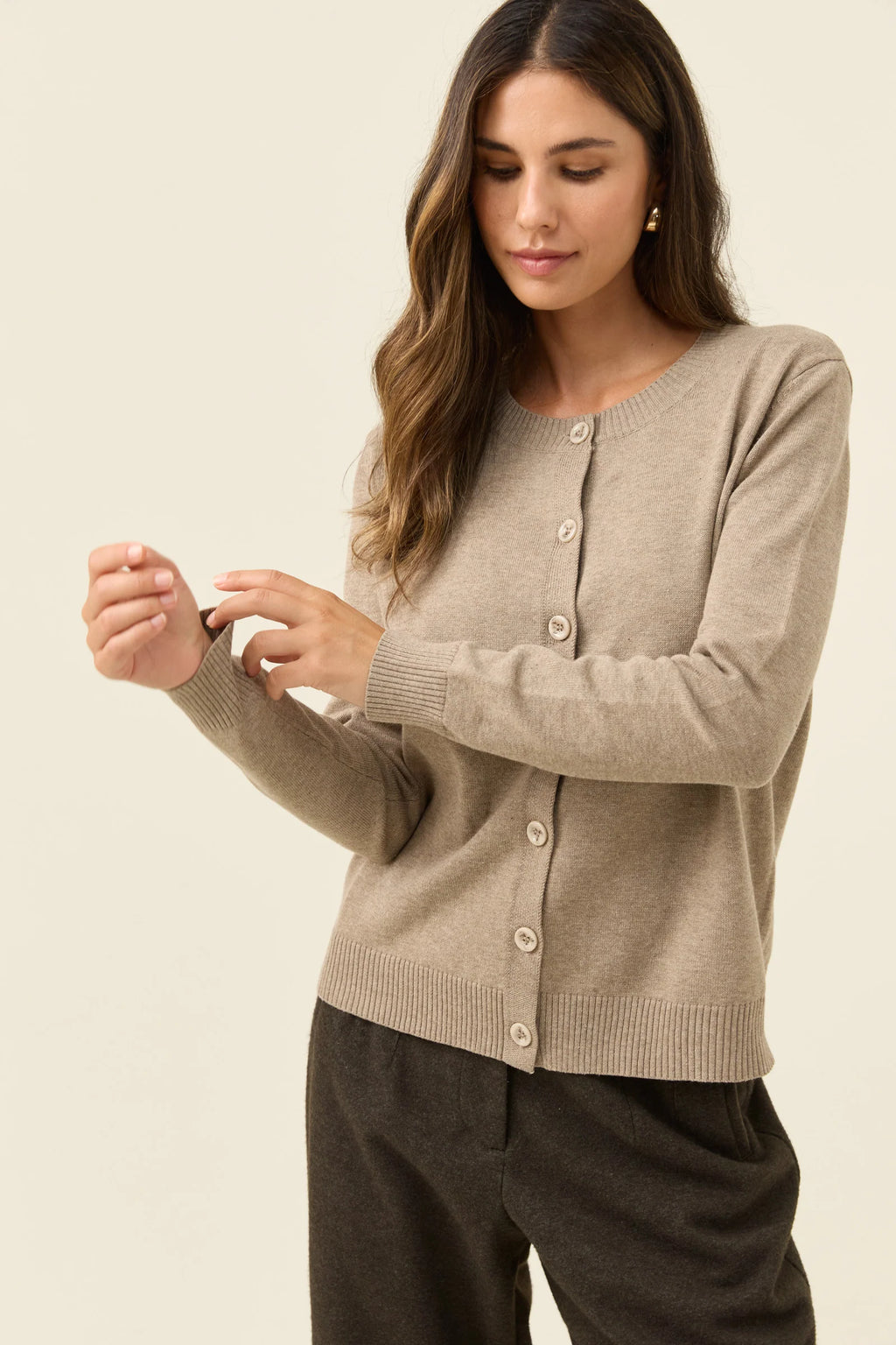IOM Darby Cardigan Stone