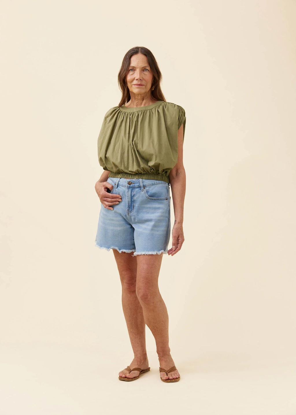 IOM Rosa Reversible Top Sage