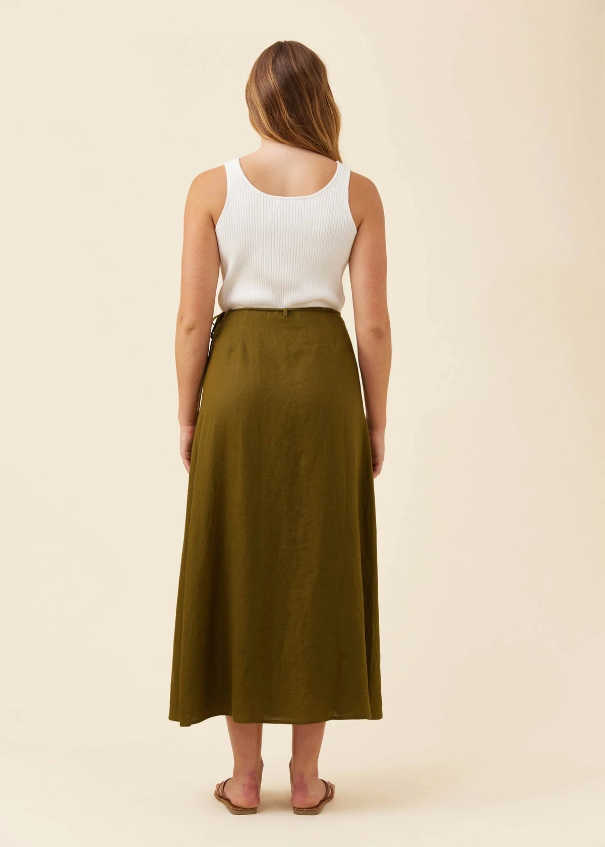 IOM Anita Wrap Skirt Olive