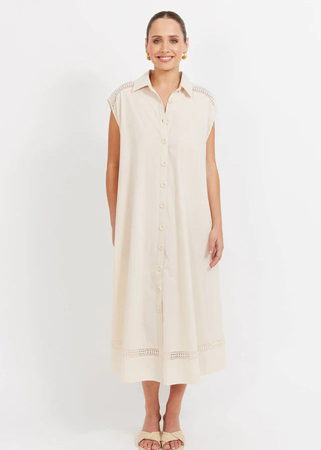 Haven Santos Shirt Dress Bisque