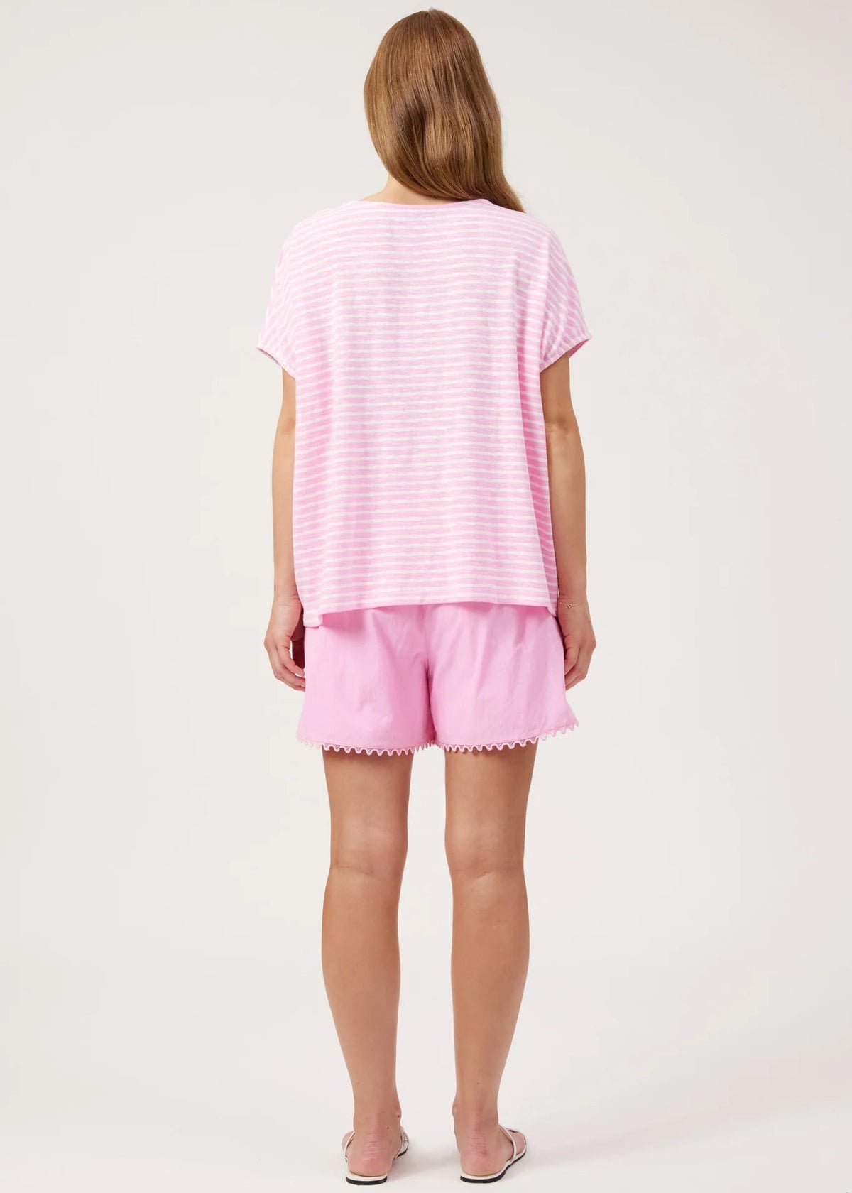 Eb & Ive Tropea Stripe Tee Pink