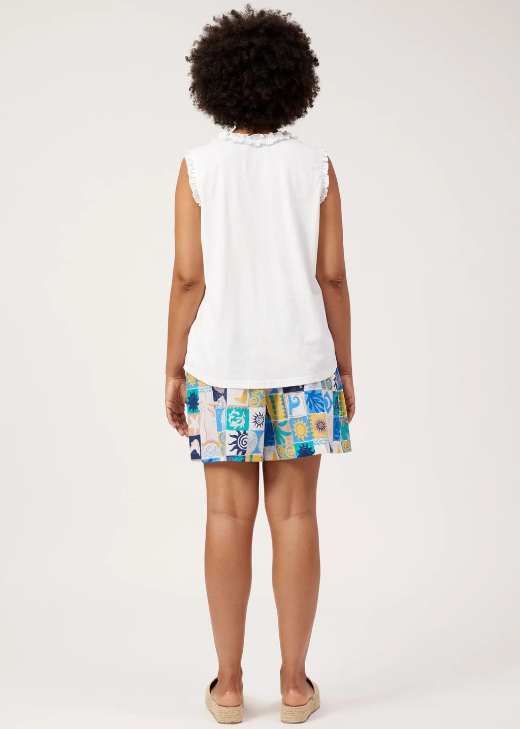 Eb & Ive Athens Frill Tank White