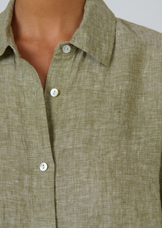 Enveloppe Linen Shirt Sage