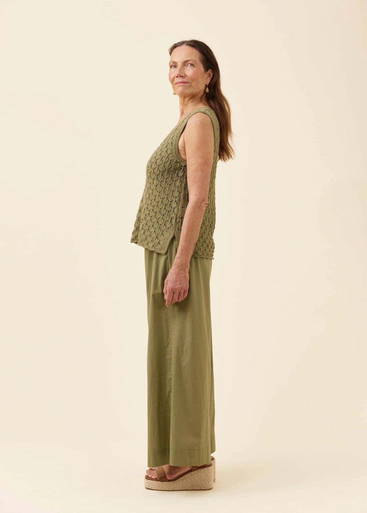 IOM Mia Knit Top Sage