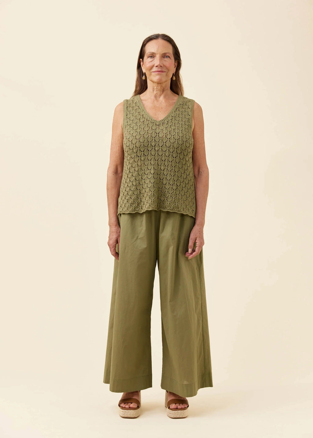 IOM Mia Knit Top Sage