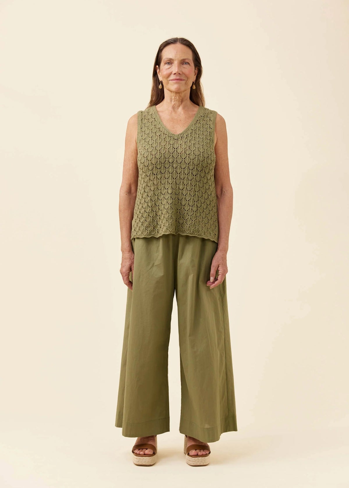 IOM Mia Knit Top Sage