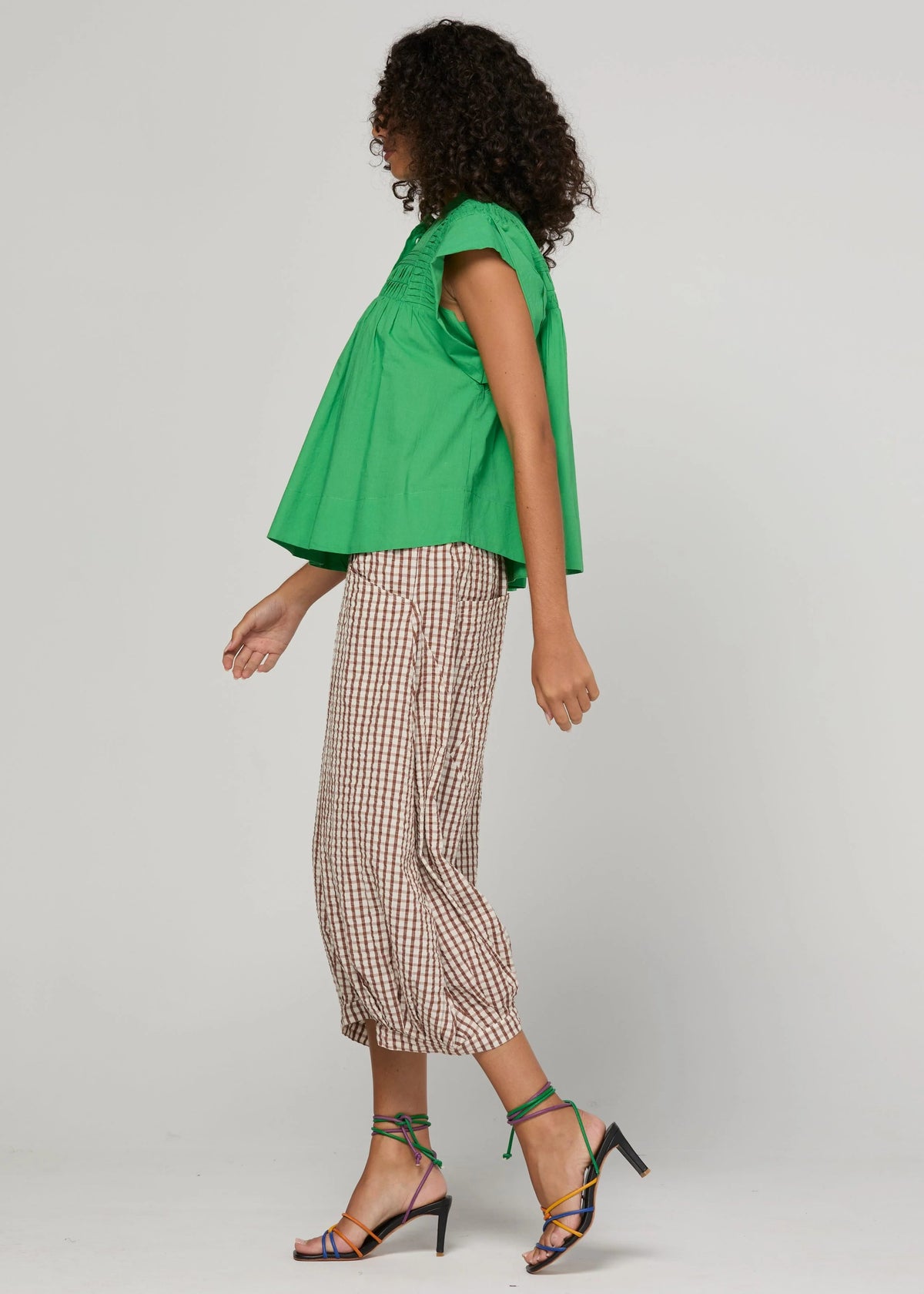 Boom Guru Pant Cocoa Gingham