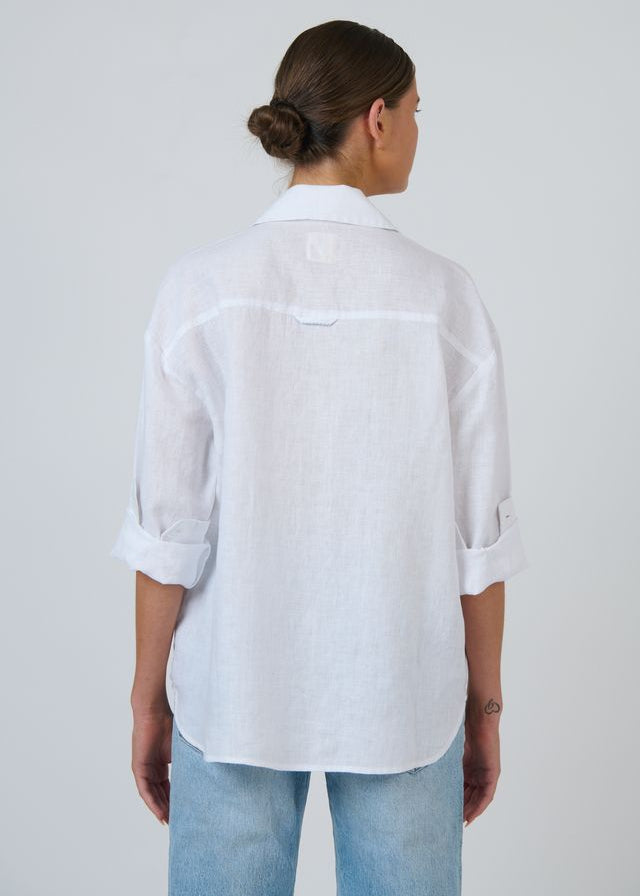 Enveloppe Linen Shirt White