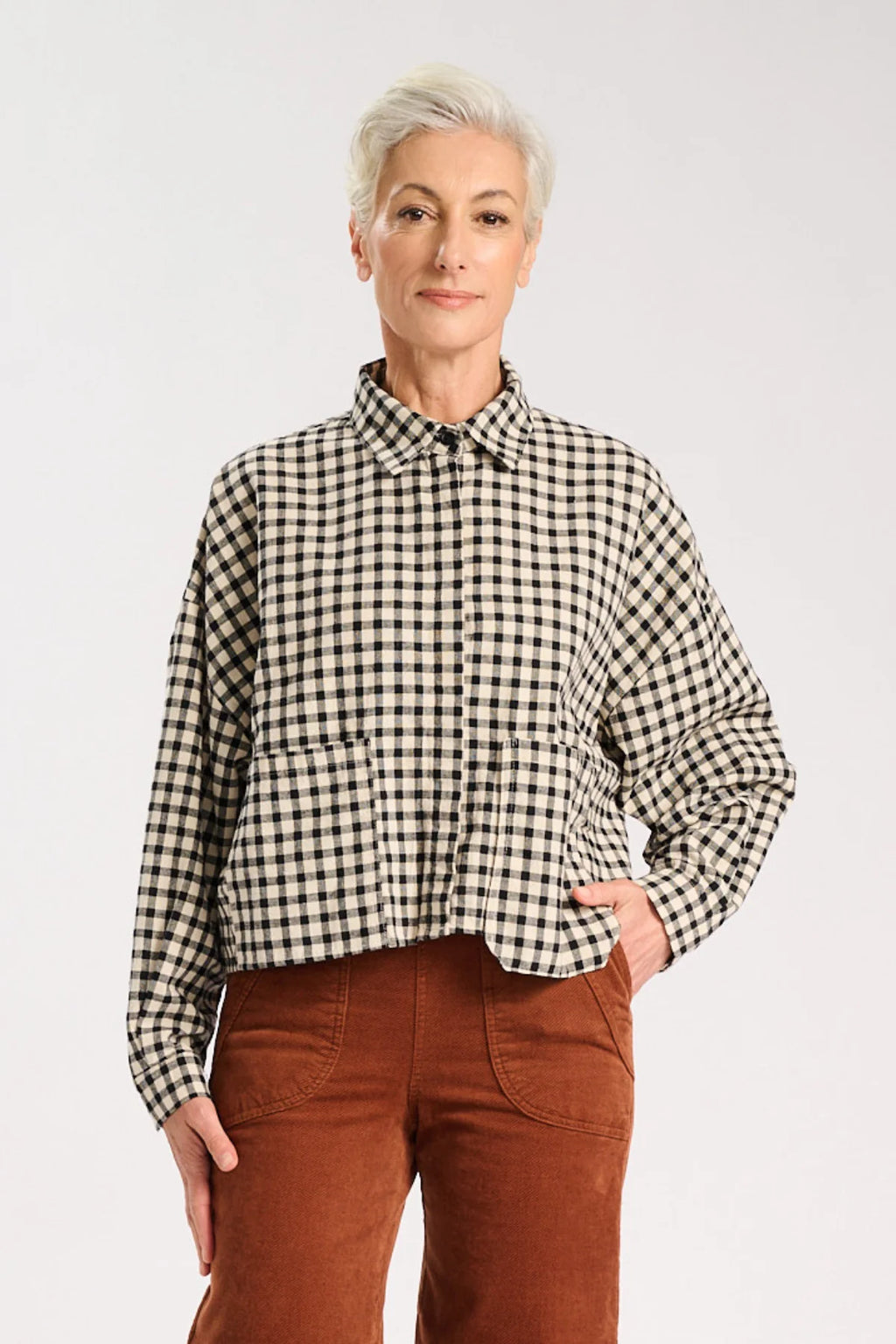 Olga Axis Gingham Shirt Cotton