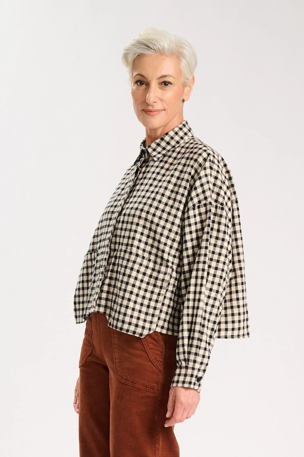 Olga Axis Gingham Shirt Cotton