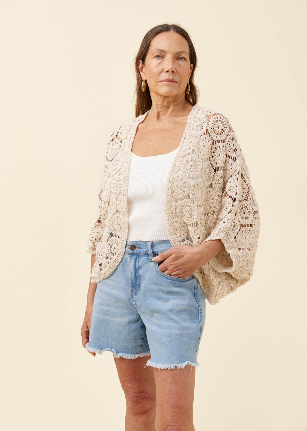 IOM Maggie Crotchet Cape Canvas