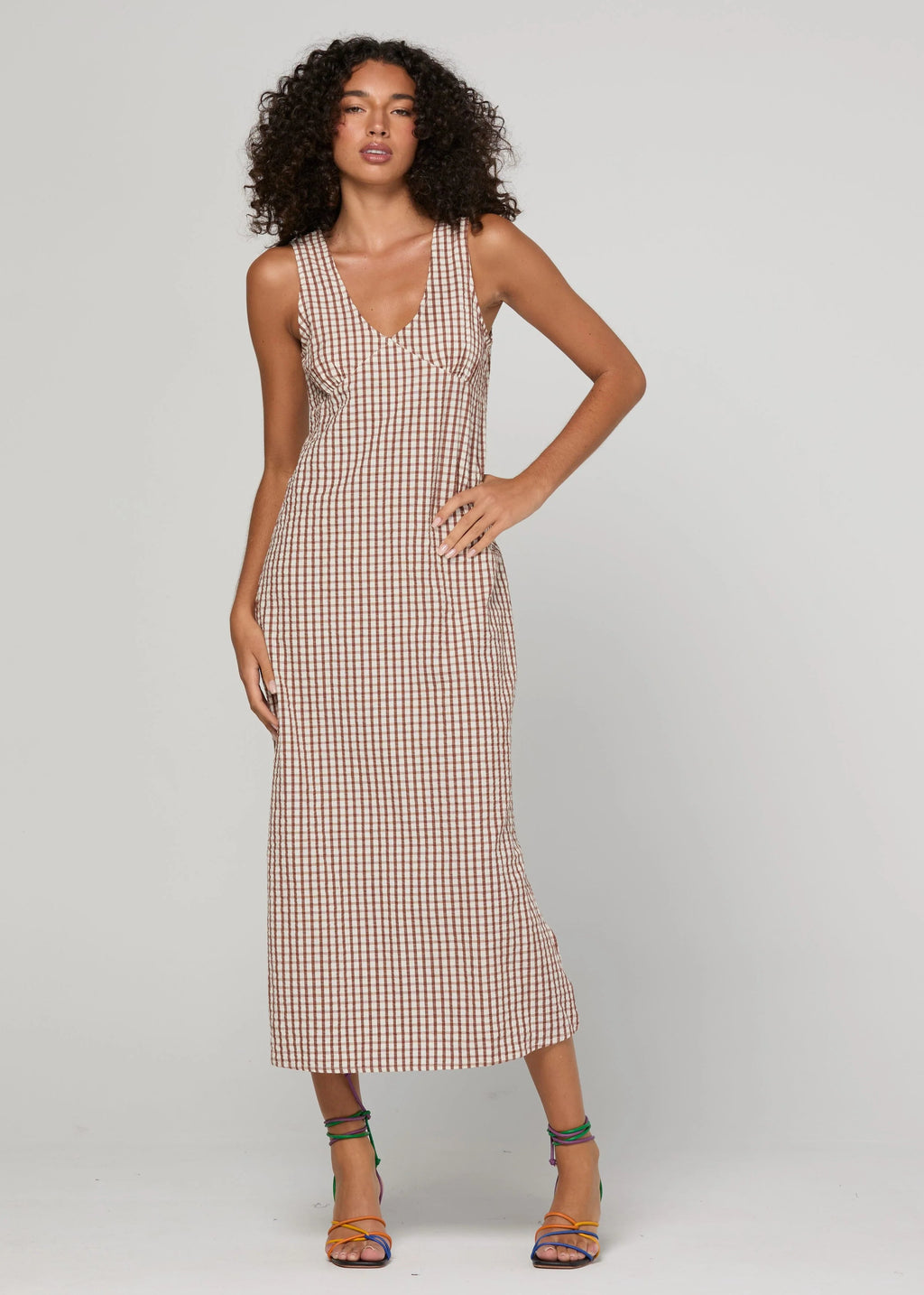 Boom Sutora Dress Cocoa Gingham
