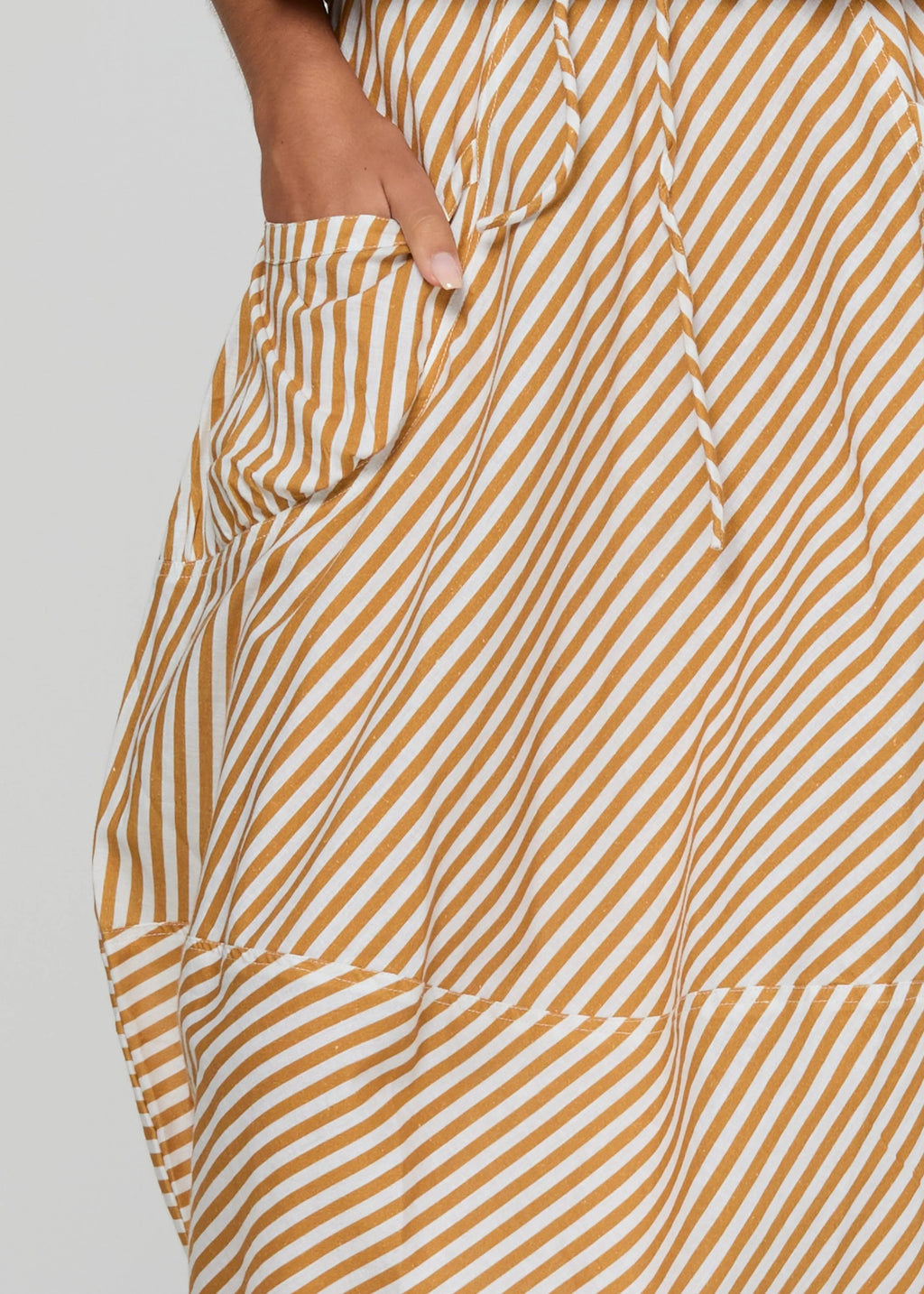 Boom Guru Skirt Mustard Stripe