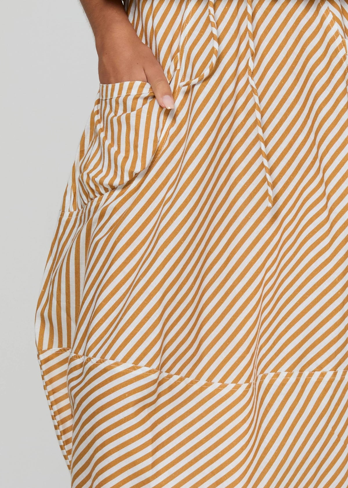 Boom Guru Skirt Mustard Stripe