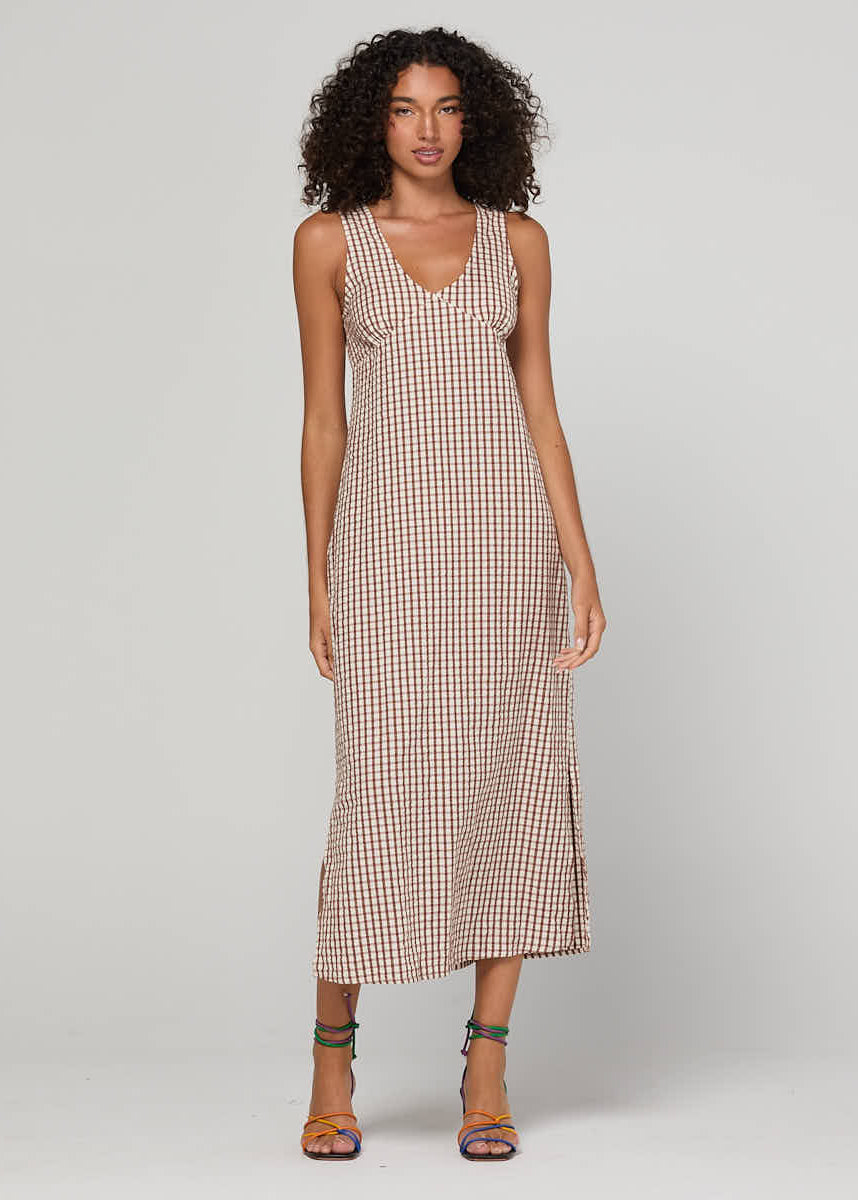 Boom Sutora Dress Cocoa Gingham