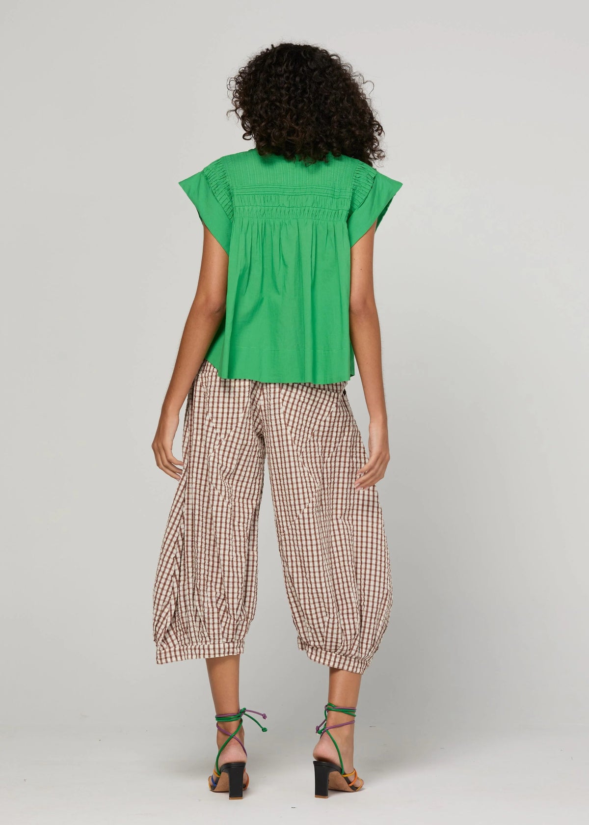 Boom Guru Pant Cocoa Gingham