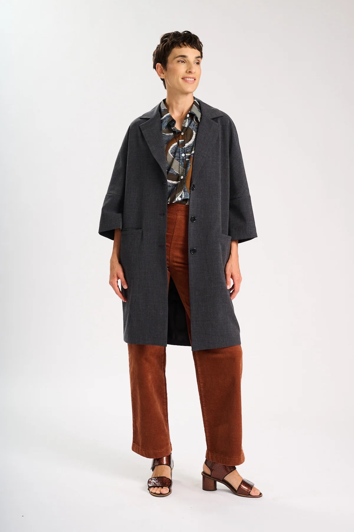 Olga de Polga Celine Coat Charcoal