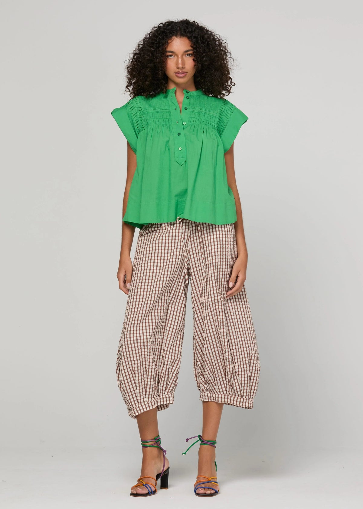 Boom Guru Pant Cocoa Gingham