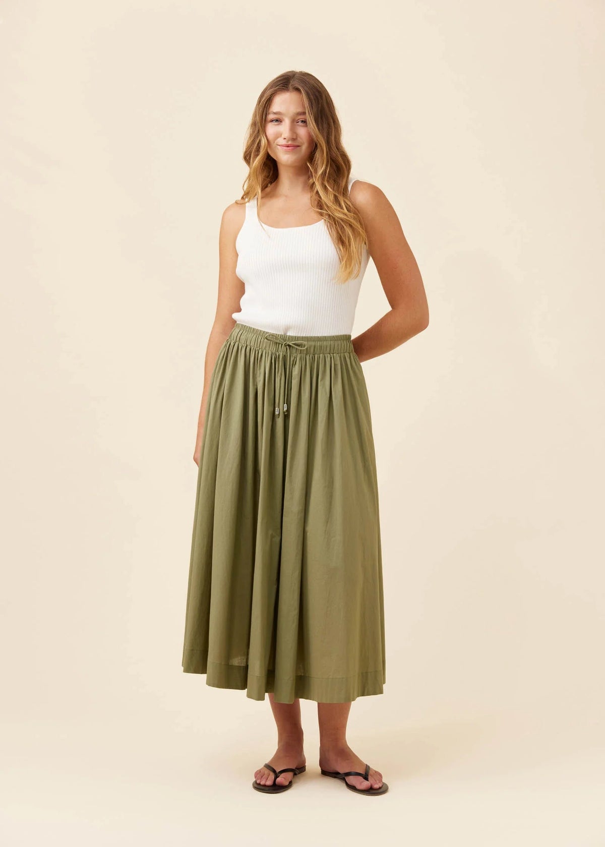 IOM Rosa Maxi Skirt Sage