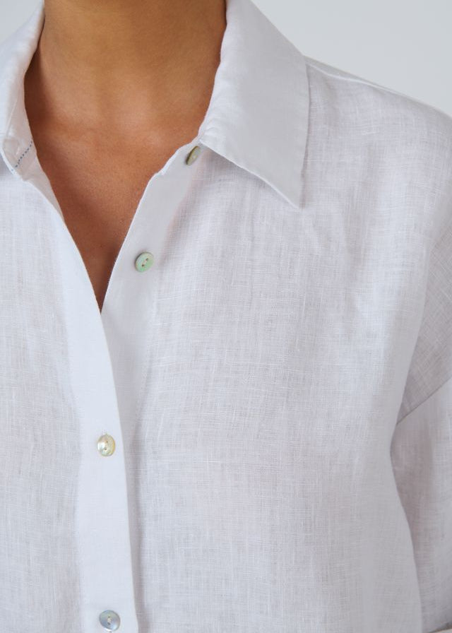 Enveloppe Linen Shirt White