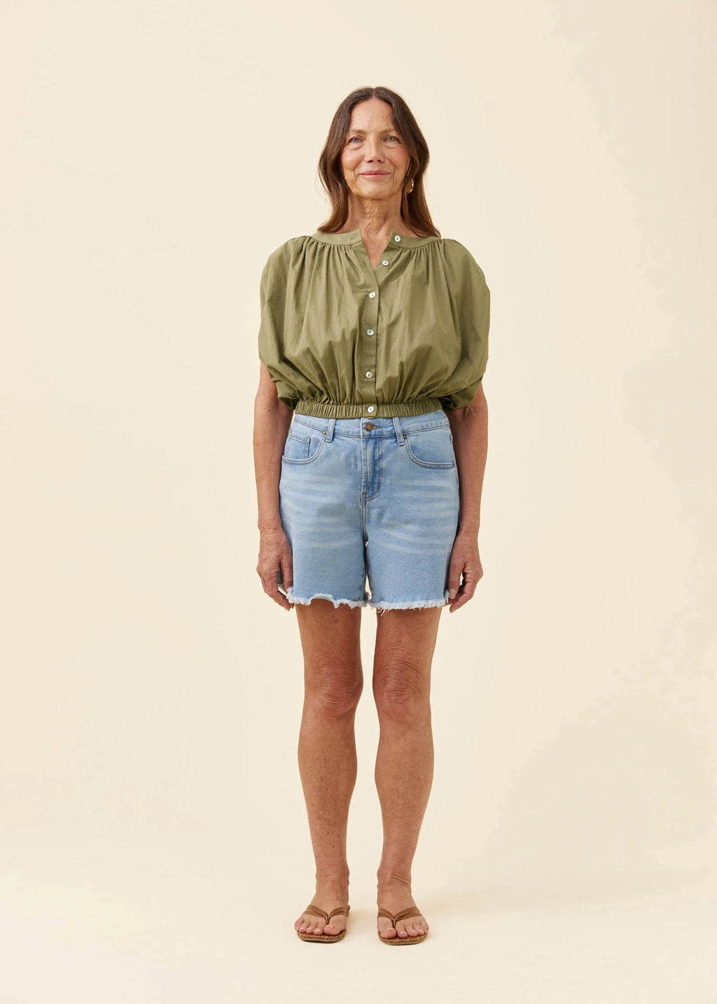IOM Rosa Reversible Top Sage