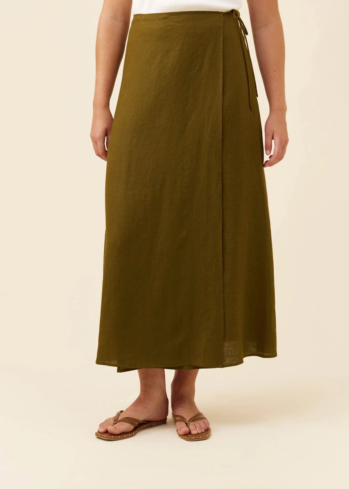 IOM Anita Wrap Skirt Olive