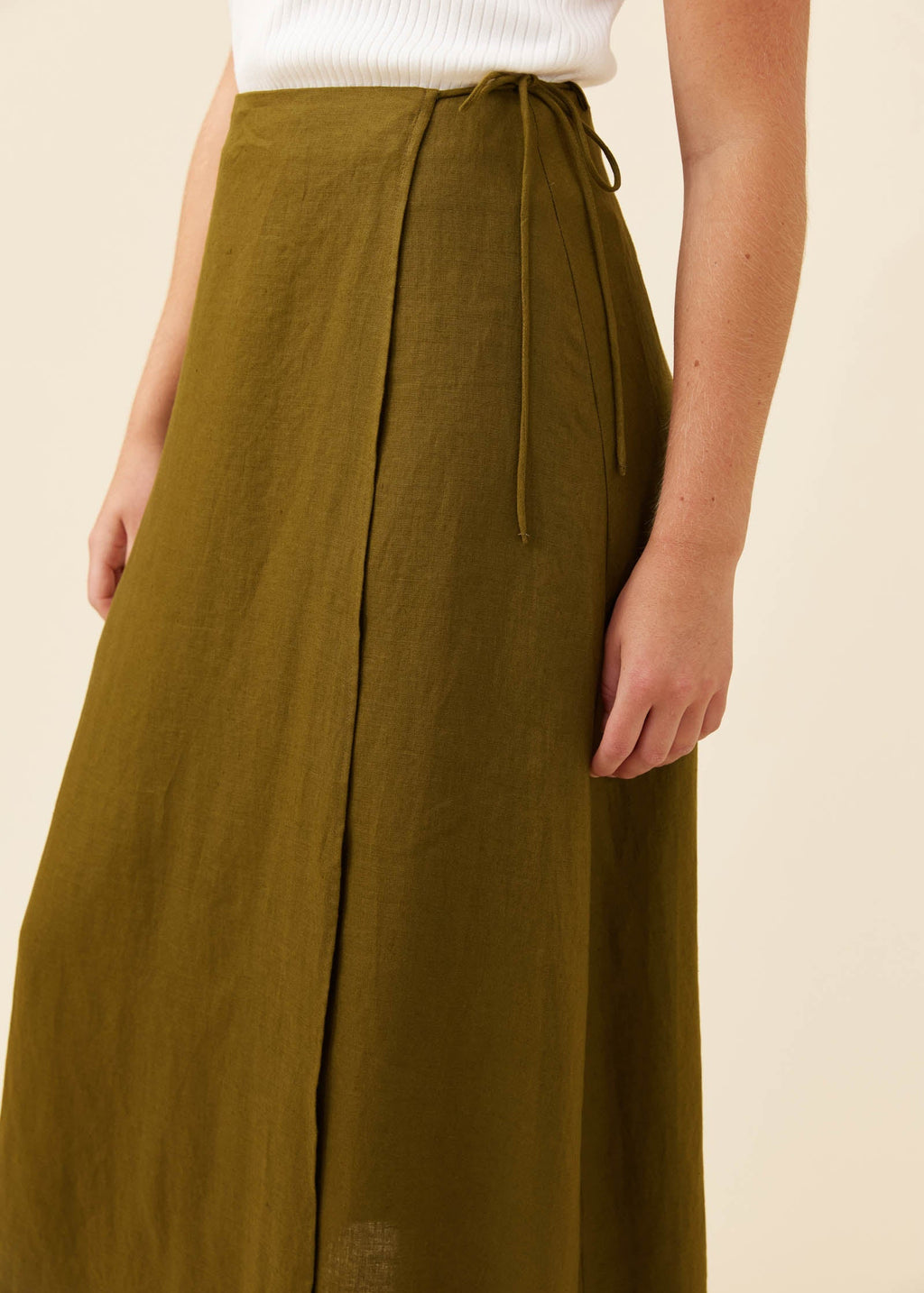 IOM Anita Wrap Skirt Olive