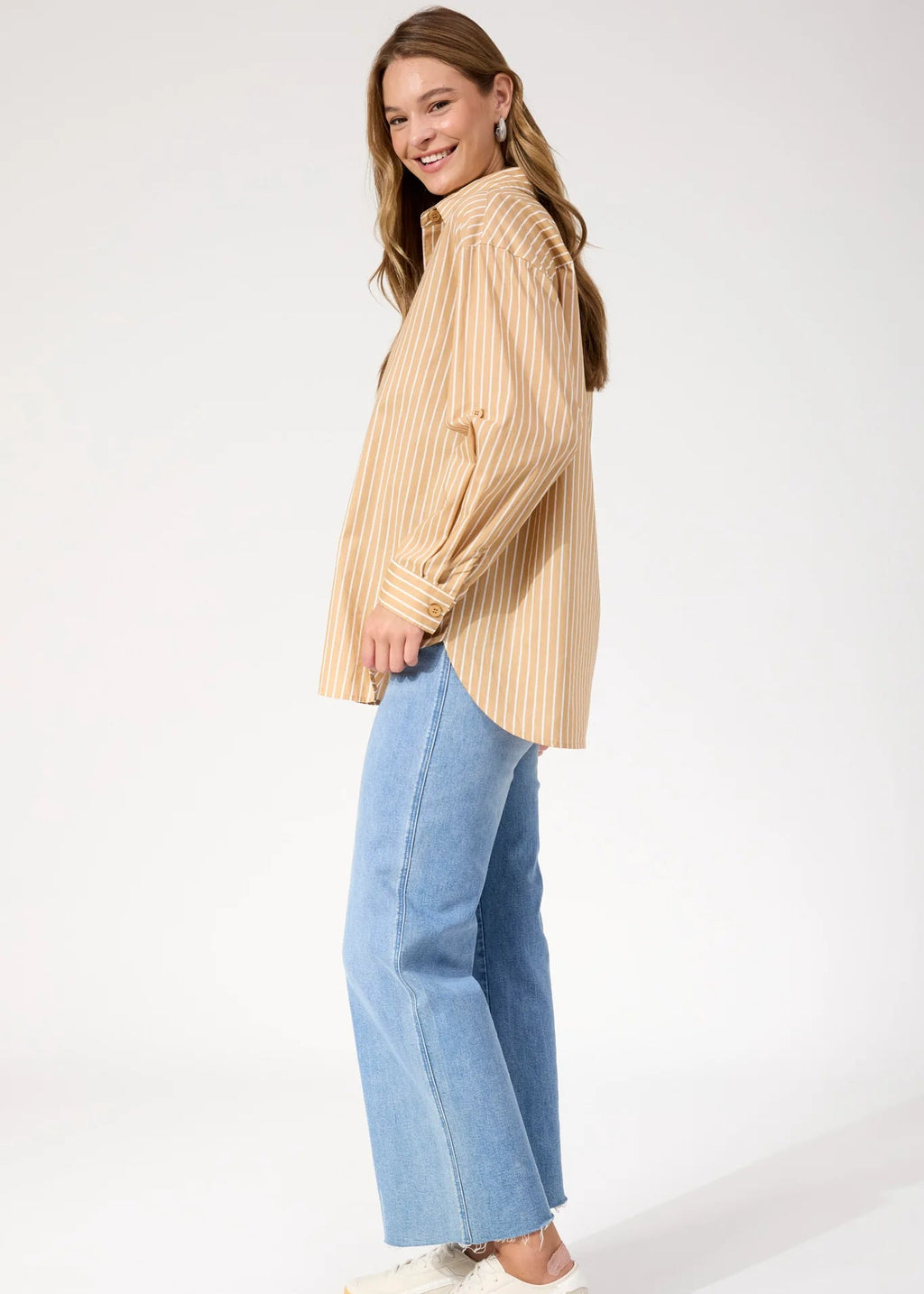 Haven Fairbanks Stripe Shirt Latte