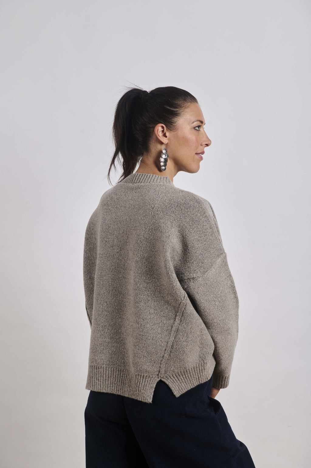 Jj Wool Blend Taupe knit