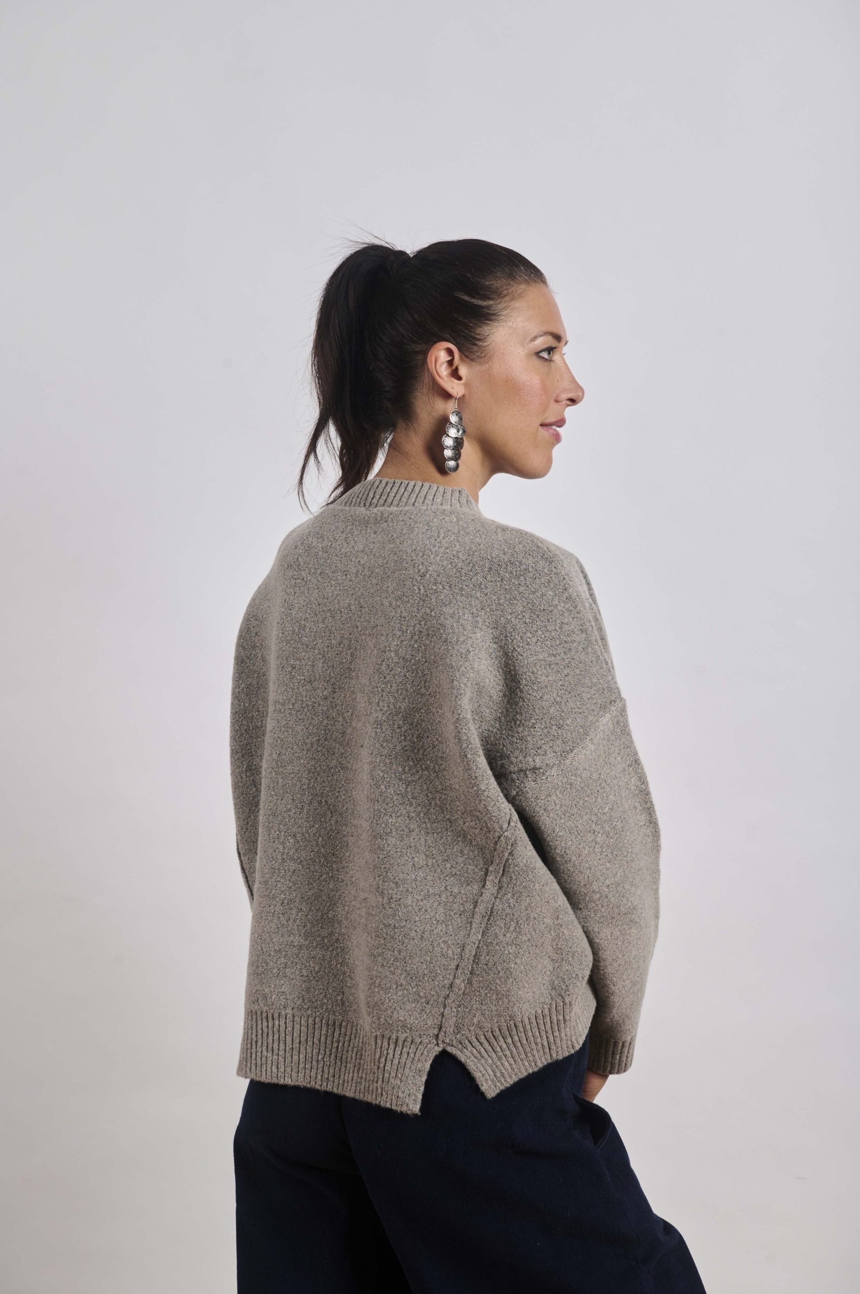 Jj Wool Blend Taupe knit
