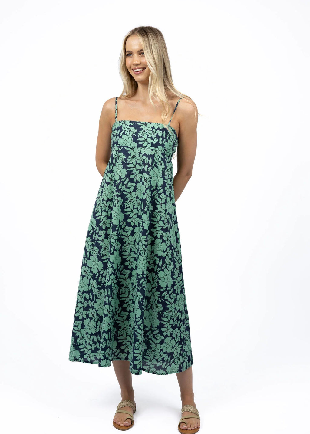 Humidity Fleur Dress Mint/Navy