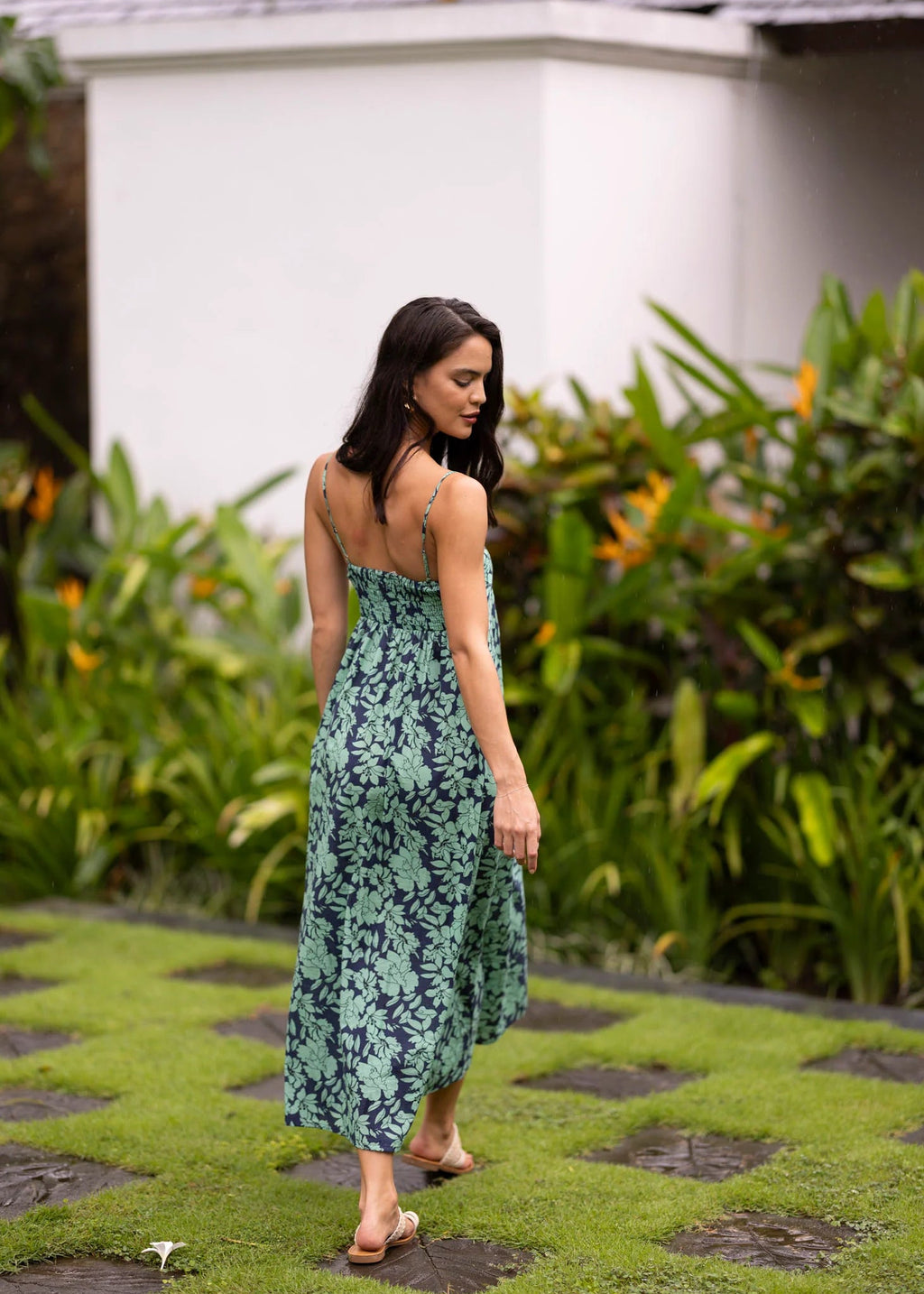 Humidity Fleur Dress Mint/Navy