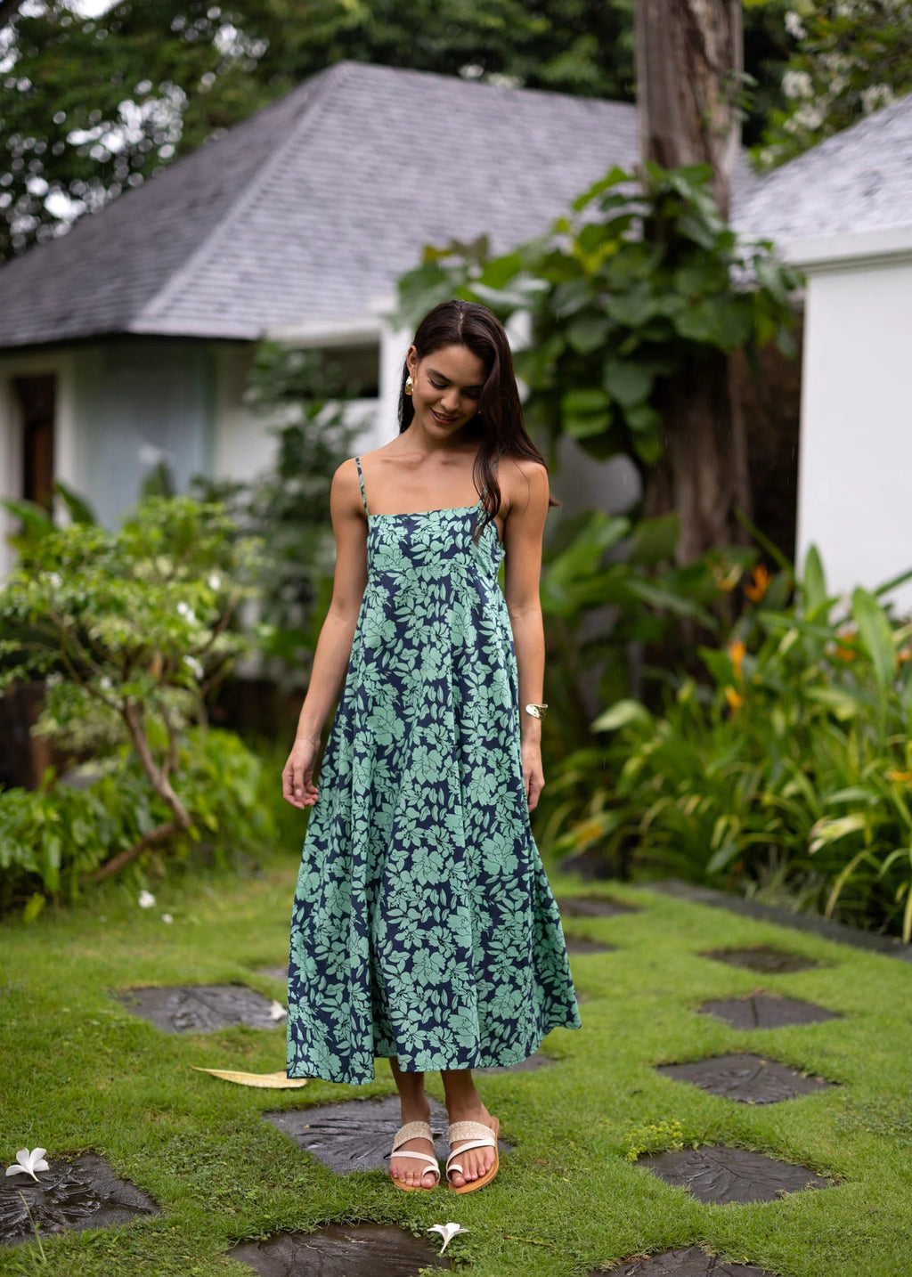 Humidity Fleur Dress Mint/Navy