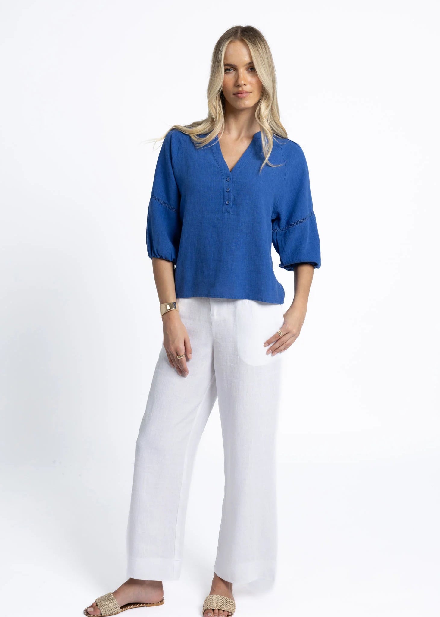 Humidity Nixie Blouse Royal Blue