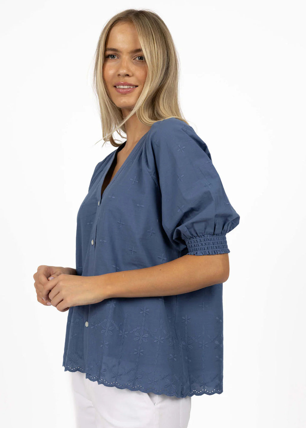 Humidity Chloe Blouse Blue
