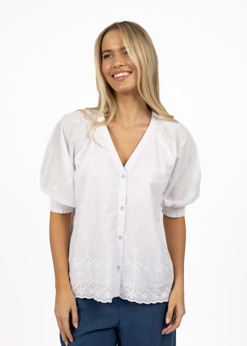 Humidity Chloe Blouse White